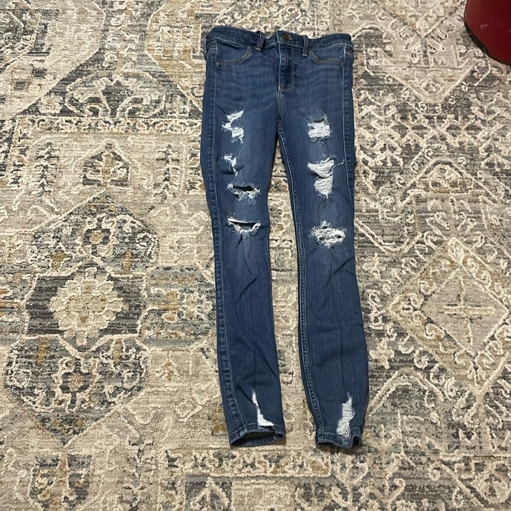 Hollister skinny ripped skinny jeans size 0R